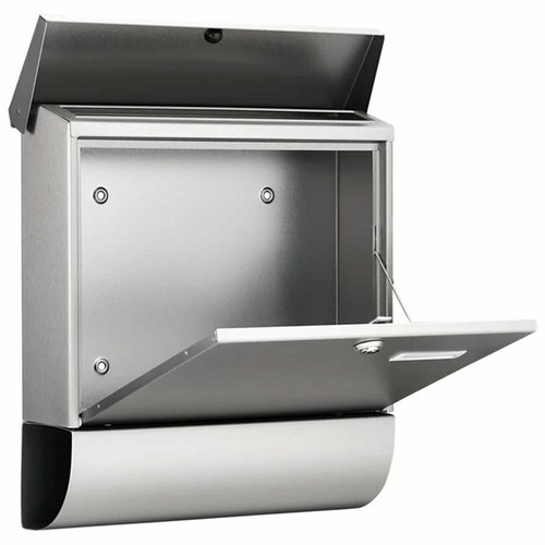 Burg Wächter Briefkasten Amrum Set mit Zeitungsrolle, Edelstahl - Bild 4 von 6