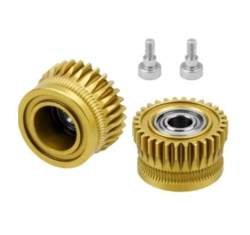 High Performance Dual Gear Extruder Kit for 3D Printers in Gold Finish - Bild 6 von 7