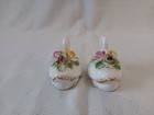  Salt And Pepper Shakers Flowers Vintage Royal Adderley Bone China Swan — photo 4