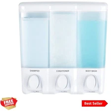 Products 72350 Clear Choice 3-Chamber Shower Dispenser, White