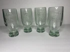 Set of 4 Green Tint Jack & Coke Highball Glasses 6.5” Tall Vintage Barware