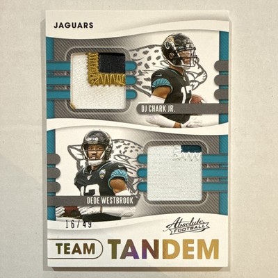 2020 Panini Absolute Team Tandem Materials Dj Chark Jr / Dede Westbrook  /49