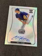 2020 Leaf Metal Draft Autographs #BA-CH1 COLE HENRY Signed Auto Baseball Card