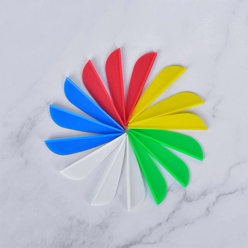 50 un. 3" 4" Ballesta de tiro con arco Plumas de flecha Forma de gota Corte Flechado Grúa de goma - Imagen 16 de 24