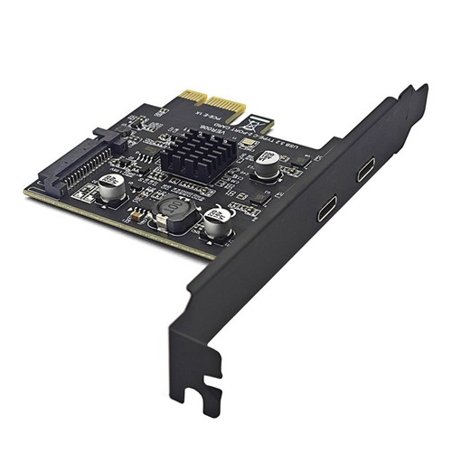 Nouvelle Carte PCIE TYPE-C à 2 Ports PCI Express 3.0 X1 Vers Carte D'Exten3604