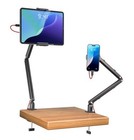 Stojak na ramię tabletu do biurka, przenośny stojak na monitor uchwyt 15,6'',17,3', czarny