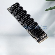 M.2 NVME PCI-E PCIE X4 X8 X16 to 6 Port 3.0 SATA Adapter Card Riser III ASM1166