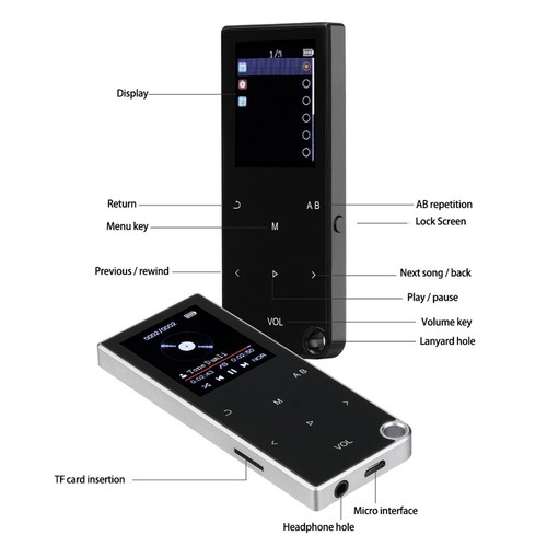 Bluetooth Lossless Mp3 Music Player 2.4-inch Screen Hifi Audio FM/Ebook/Recorder - Picture 14 of 27