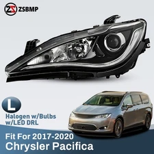 For 2017-2020 Chrysler Pacifica LED DRL Halogen Projector Headlight Driver Left