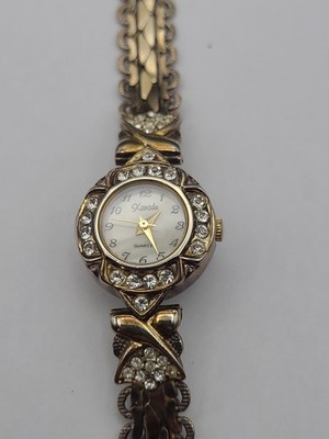 Xanadu Womens Watch MOP Dial Gold Tone Crystal New Battery Working