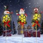 Christmas Garden Stakes with Santa, Snowman & 3 Pack Xmas Classic Set 