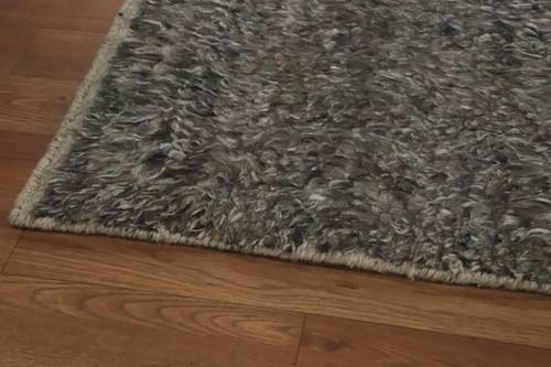 Tappeto orientale contemporaneo in lana grigio fatto a mano stile marocchino 5x8 piedi - Foto 9 di 12
