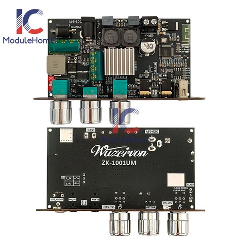 2PCS ZK-1001UM 100W Mono Bluetooth Power Amplifier Board BP1048+TPA3116D2 Module - 第 1/20 張圖片