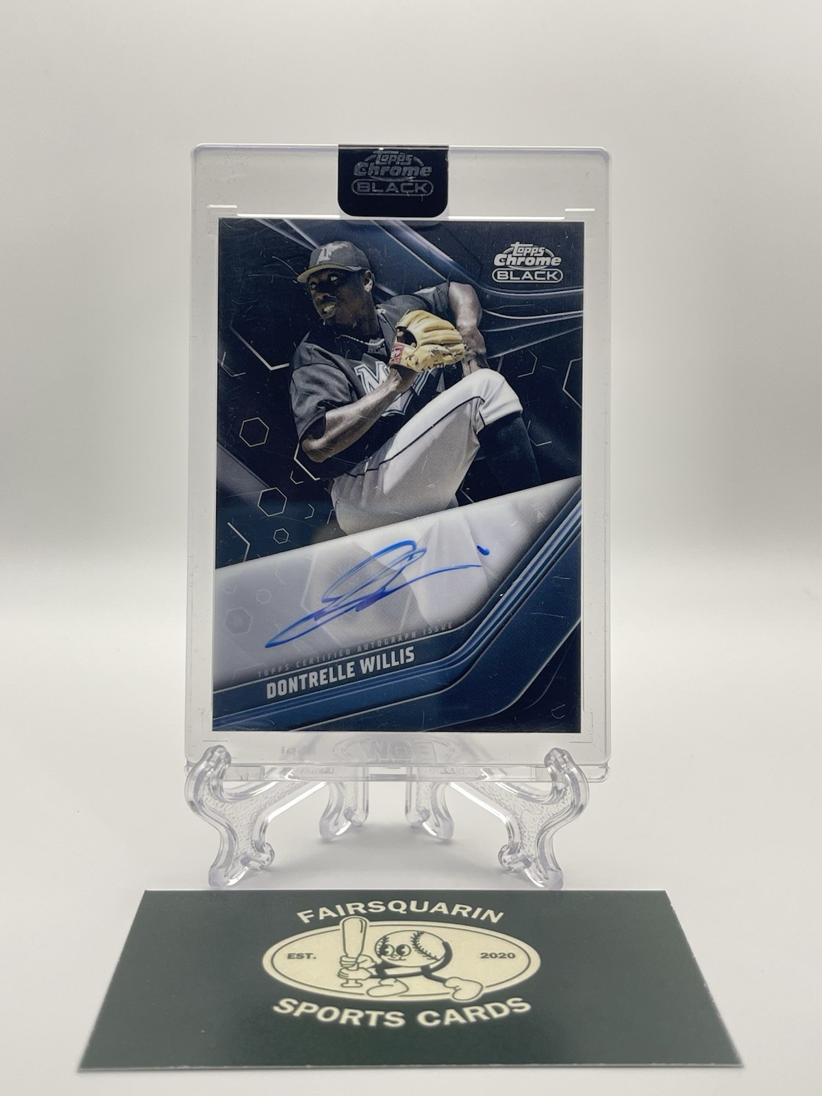 2023 Topps Chrome Black Encased Autographs Dontrelle Willis Marlins Legend