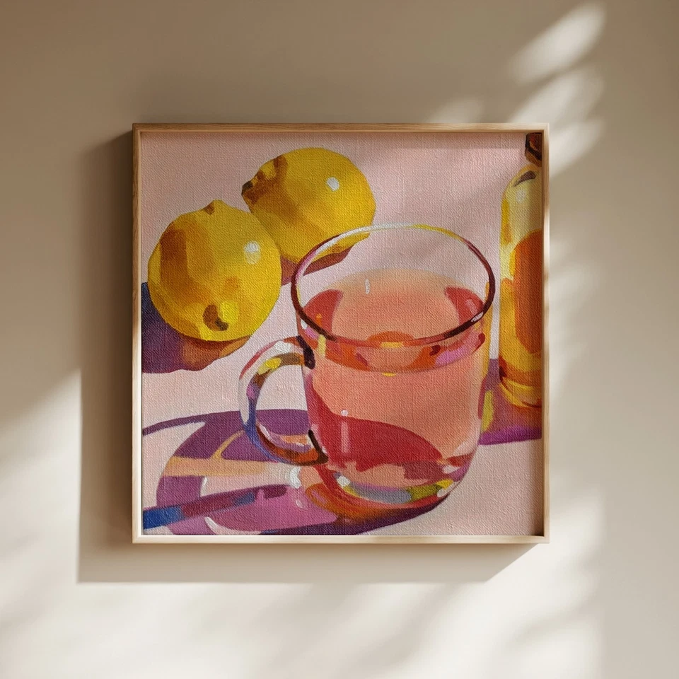 Pintura al óleo original 'Resplandor de la tarde' 8"x8" Foto 2 de 4