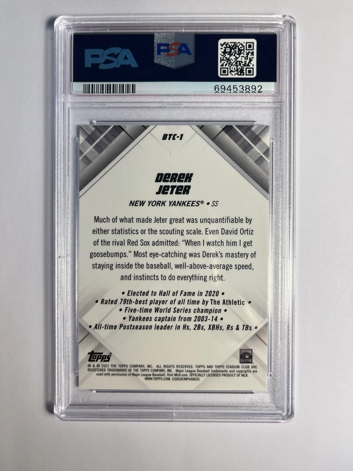 Derek Jeter - 2021 Stadium Club Chrome Beam Team PSA 9‼️5 WS 🏆MVP - Image 2 of 2