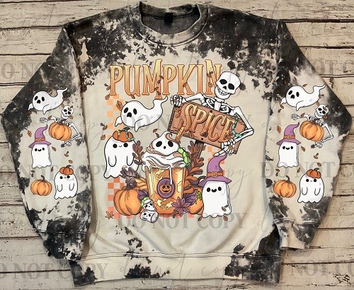 Pumpkin Spice - Sweatshirt Crewneck (Bleached) (Unisex) - Imagen 1 de 1