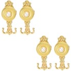  2 Paare Metallperlen verzierte Vorhang Holdbacks Wandmontierter Quaste Vorhang