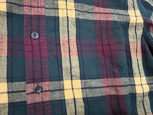 LL Bean Traditional Fit Plaid Flannel Shirt Men's L Reg - Picture 3 of 14