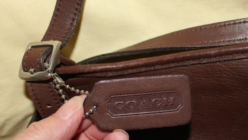 Borsa a tracolla vintage marrone Coach Legacy slim hippie con patta no LOD 9142 - Foto 9 di 12