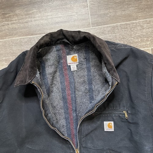 Carhartt Detroit Jacket J001 BRN Blanket Lined Size 2X Made in USA - Picture 7 of 11