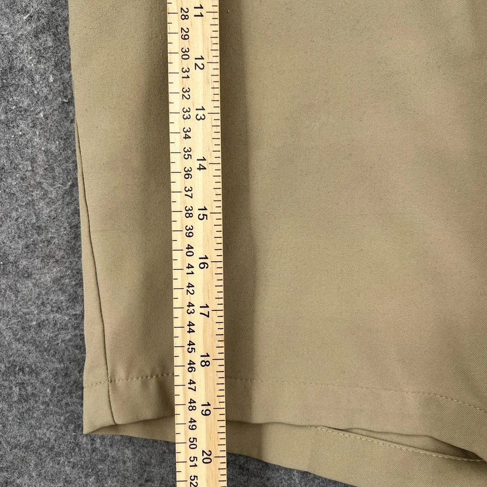 Haggar Shorts Mens 34 Khaki Tan Cool 18 Pro Performance Preppy Golf Flat Front - Image 3 of 4