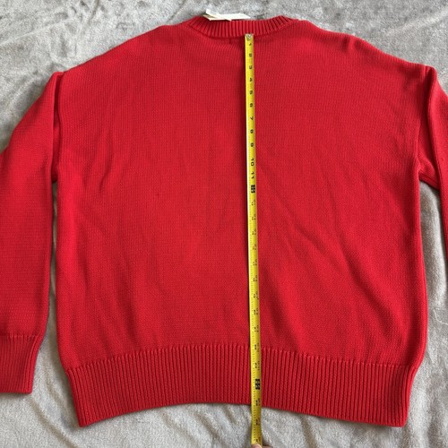 NWT Z Supply Love Notes Boyfriend Sweater Pullover Red Pink Cotton Sz Large - Picture 6 of 9