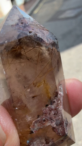Rutilated Crystal Angel hair Quartz Inclusion dark colours Piece nice grade 37g - Video 1 of 1