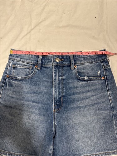 Pantaloncini jeans larghi American Eagle vita alta 28 donna taglia 6 - Foto 2 di 11