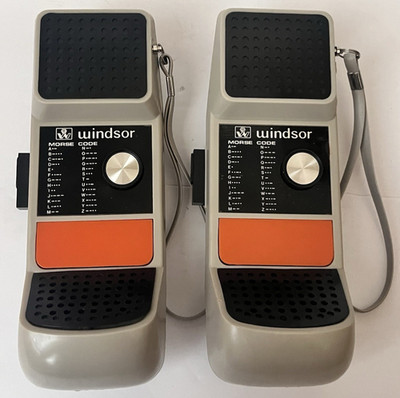 Vintage Windsor 3200 Solid State Morse Code Walkie Talkies 2-Way 1960s/70s