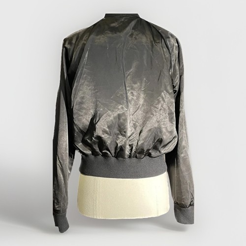 Diesel Black Satin Sukajan Embroidered Reversible Bomber Jacket Women’s Size XS - Picture 7 of 10