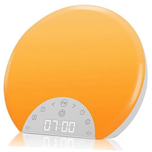 Sunrise Alarm Clock Wake Up Light for Kids, Adults, Heavy Sleepers with Dual