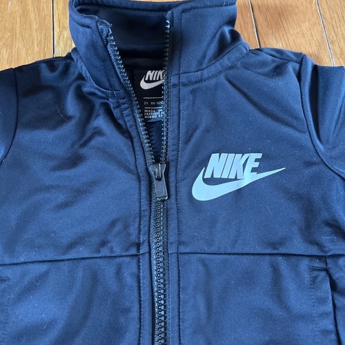 Nike Outfit Tracksuit Full Zip Jacket & Logo Track Pants Boys Size 2T Black - Bild 3 von 7