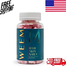 WEEM Hair Skin and Nails Gummies - Supports Healthy Hair - Vegan biotin Vitamins