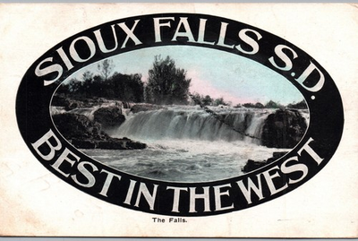 #ad Sioux Falls South Dakota The Best in the West The Falls Greeting Postcard $7.99