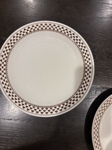 Wm Adams Empress Brown SHARON Shamrock Micratex 10.25” Dinner Plate Set Of 4 - Picture 3 of 12