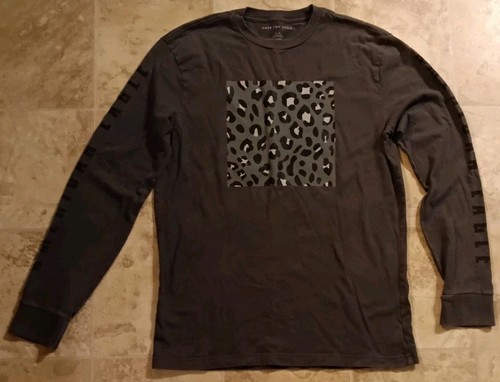 American Eagle Herren Langarm T-Shirt grau mit Aufdruck Größe S - Bild 1 von 8