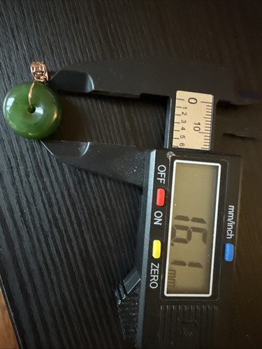 Unbehandelter Nephrit Grüne Jade Echt Sterlingsilber S925 純天然和田玉碧玉zertifiziert 純銀 - Bild 6 von 6