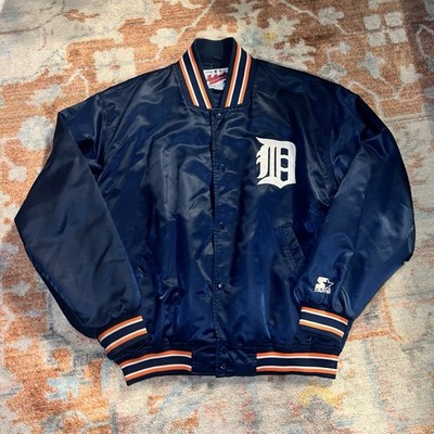 Vintage 90s Starter Diamond Collection Detroit Tigers Satin Jacket Men s XL