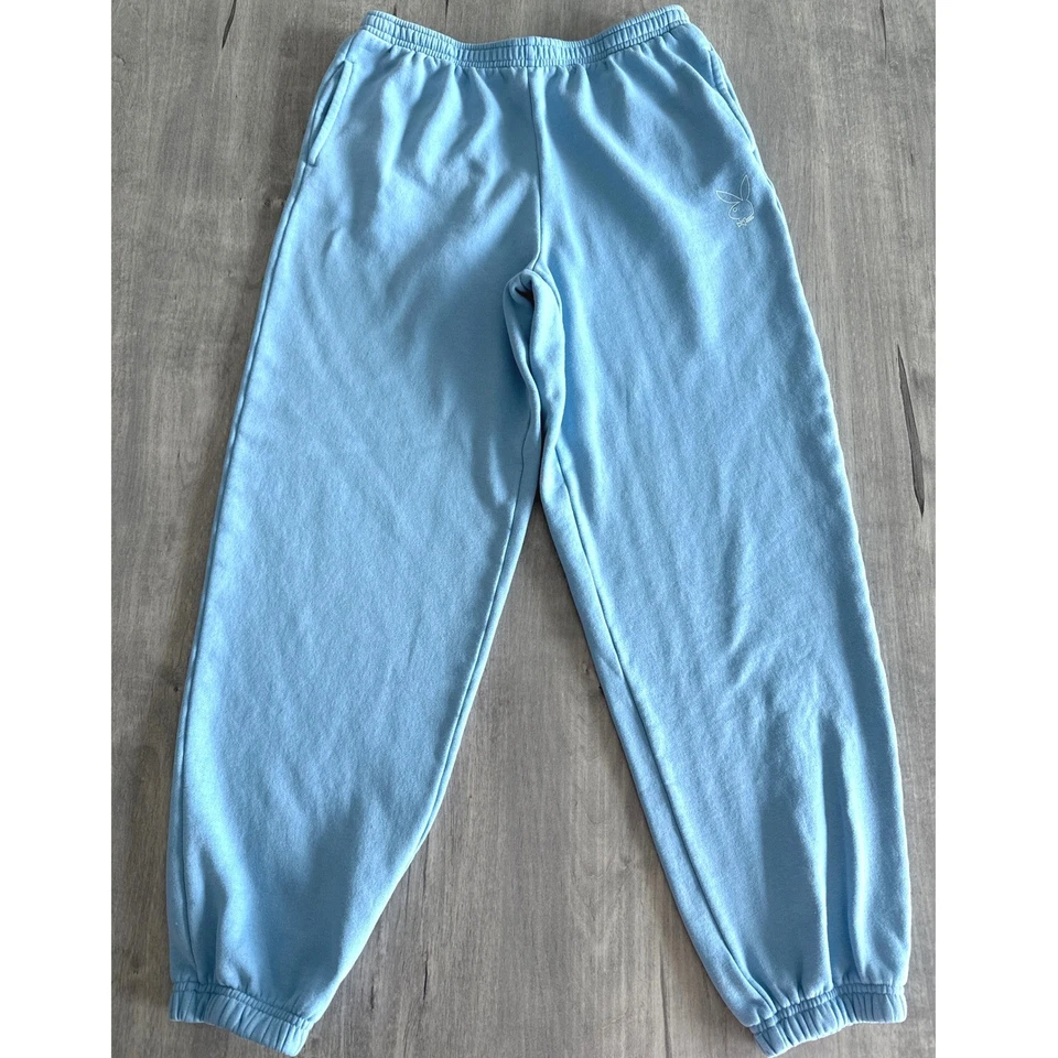 Playboy Graphic PacSun Blue Crewneck Sweatshirt Jogger Set Tracksuit Women S / M - Image 3 of 4