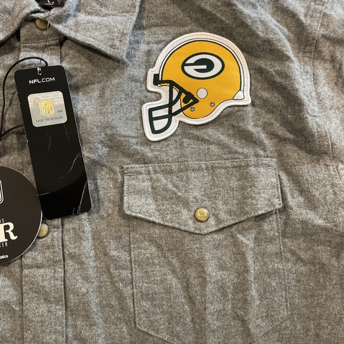 NFL Green Bay Packers x Darius Rucker Pearl Snap Shirt Mens L Gaucho Gray - Picture 4 of 5