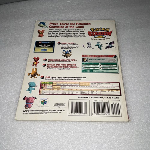 POKEMON STADIUM 2 ULTIMATE BATTLE STRATEGY GUIDE BOOK BRADYGAMES NINTENDO 64 VGC - Picture 2 of 24