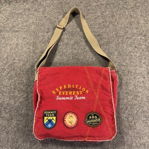 Disney Parks Expedition Everest Messenger Bag Red Canvas Shoulder Summit Team