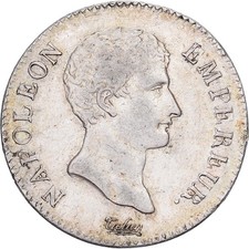 [#1509685] France, Napoleon I, 2 Francs, AN 13, Paris, Silver, AU(50-53)