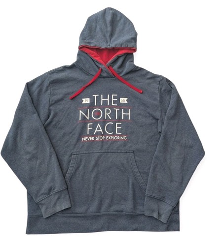The North Face Never Stop Exploring Sweatshirt Hoodie Mens Size XL Logo Navy - Picture 1 of 8