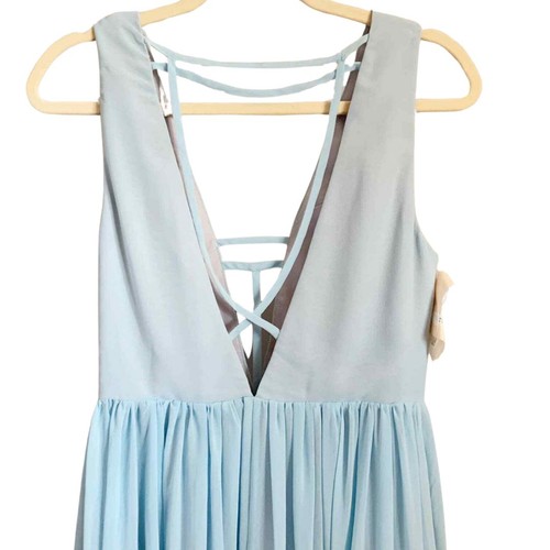 Fame and Partners Summer Angel Maxi Dress 8 Blue NWT - Picture 10 of 14