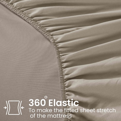Full Fitted Sheet 16” Extra Deep Pocket Elastic Bed Sheets Twin Full King Queen - Picture 49 of 105
