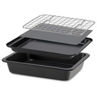 Checkered Chef Toaster Oven Pans - 5 Piece Nonstick Bakeware Set Includes Baking