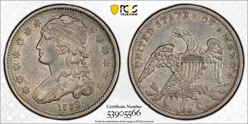 1832 25C PCGS VF35 Capped Bust Quarter 53905566 - Picture 1 of 2