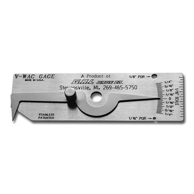 V-WAC Single Weld Gauge, Inch, Stainless Steel G.A.L. Gage 0005 Stainless Steel - Picture 1 of 1